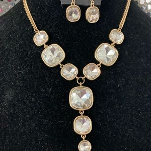 Crystal necklace set wedding cocktail dressy